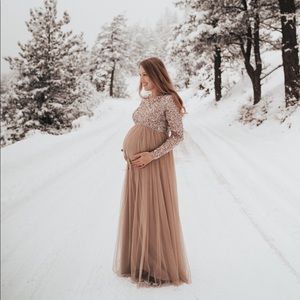 Rose Gold Maternity Gown
